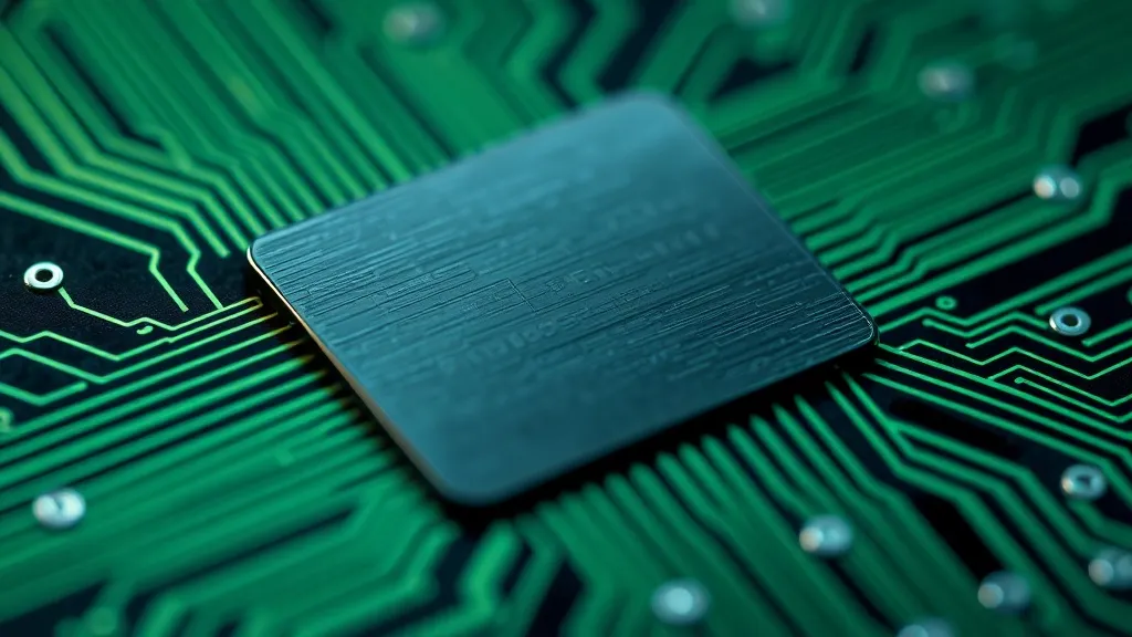 A technical macro photograph of a dark metallic credit card